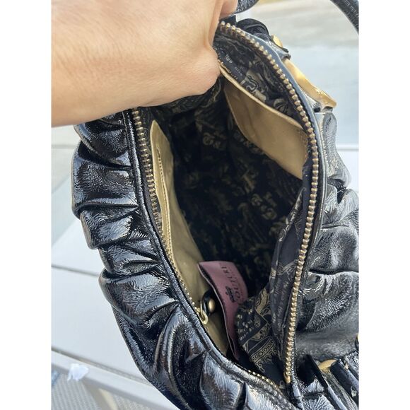 Juicy Couture Leather Embellished Y2K Boho Bag- OS - Black - Picture 10 of 16